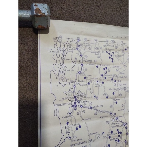 Map Vermont covered bridges State Of Vermont Agency Of Transportation 1988 map - Picture 11 of 13